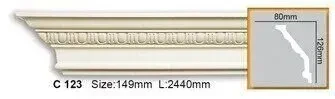 Карниз Поліуретановий Гладкий Gaudi Decor C 123