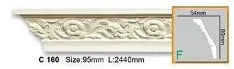 Карниз Поліуретановий Гладкий Gaudi Decor C 160