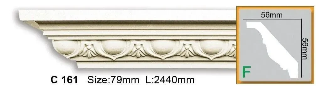 Карниз Поліуретановий Гладкий Gaudi Decor C 161 Flexi