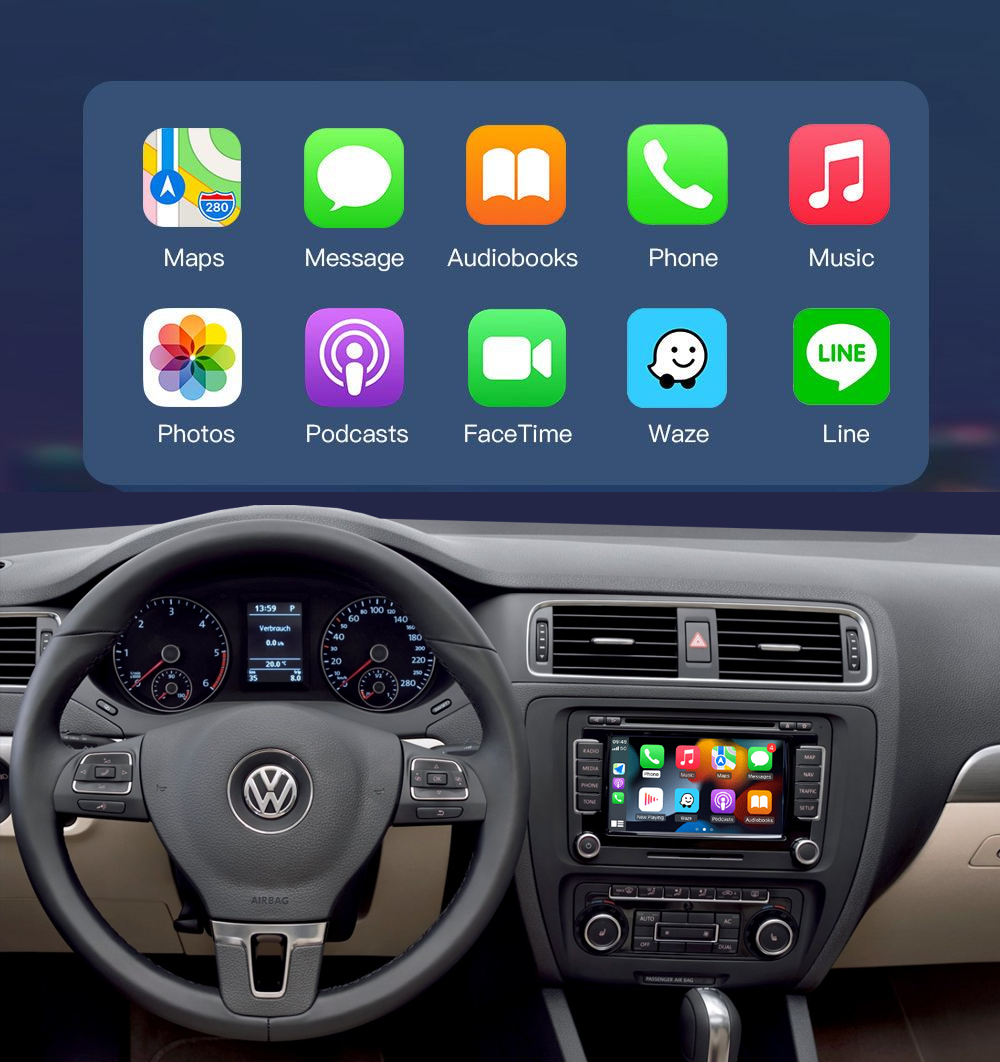 Бездротовий CarPlay та AndroidAuto для Volkswagen Jetta (2007–2017)