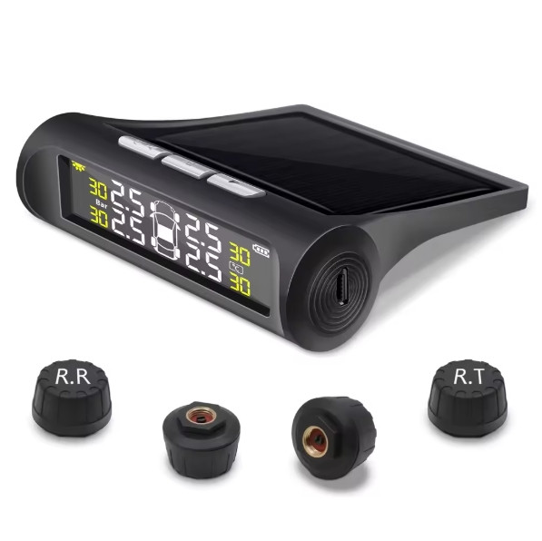 Автомобільна система контролю тиску в шинах на сонячній батареї