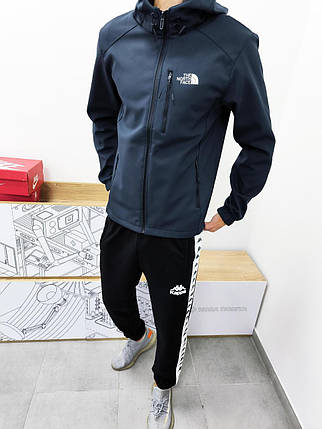 Чоловіча вітровка (фліска) The north Face синя L ((чорна)), фото 3