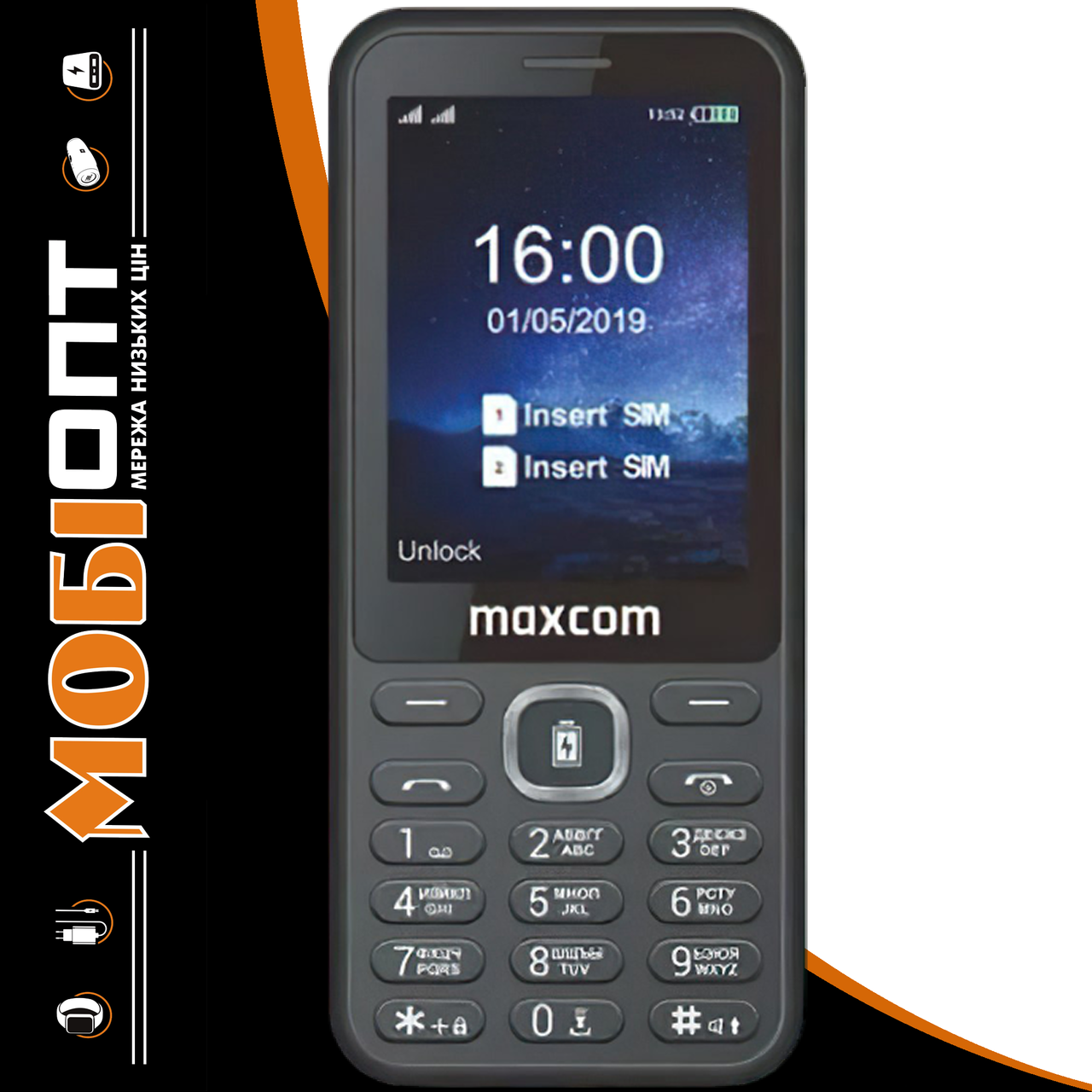 Телефон Maxcom MM814 Type-C Black (5908235977720) UA UCRF