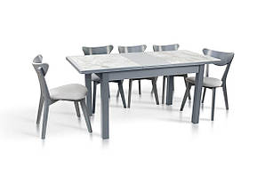 Стіл обідній Керамік (1220+380)*740, сірий
