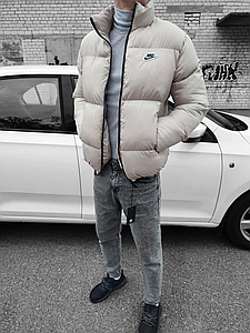 Зимовий пуховик Nike бежевий M