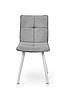 Стілець Тетріс, метал білий/ тканина світло сіра, фото 4