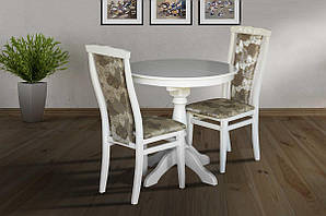 Стіл Чумак-2 розкл (D=80)+30), білий