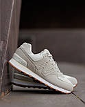 Жіночі кросівки демісезонні New Balance 574 весна осінь сірі. Живе фото, фото 11