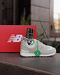 Жіночі кросівки демісезонні New Balance 574 весна осінь сірі. Живе фото, фото 4