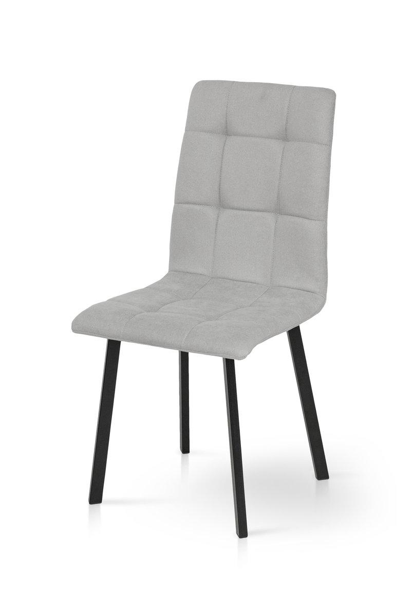 Стілець Трініті, метал чорний/ тканина світ-сіра--, фото 1