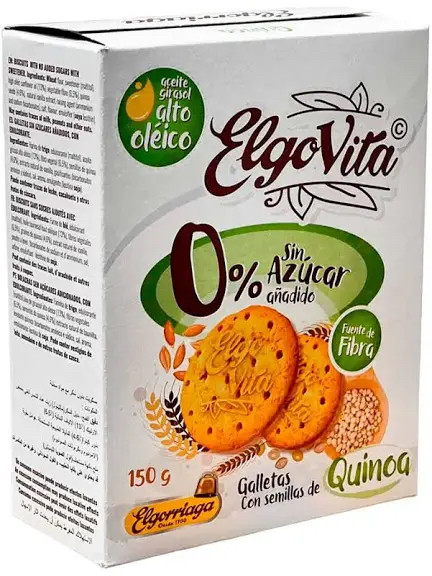 Печиво Elgorriaga ElgoVita з насінням кіноа без цукру 150 г,, фото 1