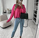 Жіноча блузка шовк 42-46,48-52 чорний, бежевий, смарагд, електрик, малина, фото 7