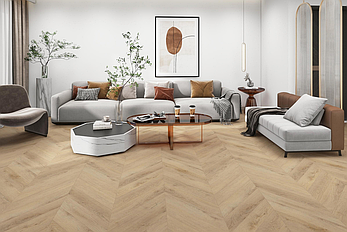 Вінілова підлога SPC Havana Sands Chevron Line 600x127x5 BlissGround, фото 4