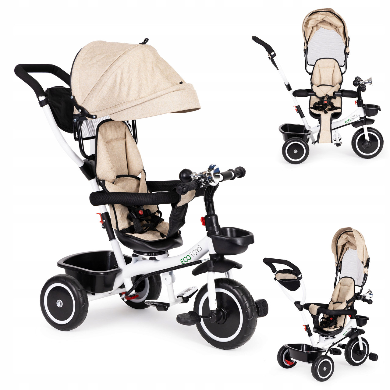 Дитячий триколісний велосипед Ecotoys  YM-BT-2 BEIGE