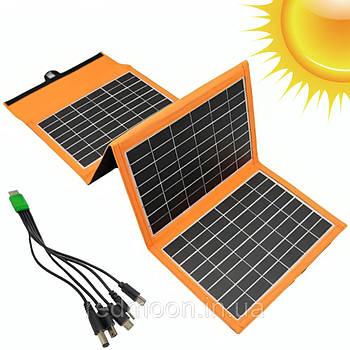 Портативна сонячна панель на 20Вт / Сонячна батарея / Складна сонячна панель для заряджання телефону
