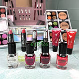 Набір косметики для макіяжу у валізці для дівчат жінок Сріблястий (60711), фото 5