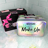 Набір косметики для макіяжу у валізці для дівчат жінок Сріблястий (60711), фото 9