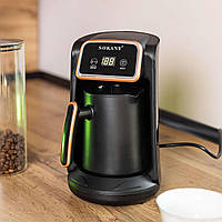 Електротурка з автовимкненням Sokany SK-04015 600 Вт 0.6 л Кавоварка турка електрична з цифровим дисплеєм