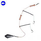 Риболовна оснастка «Вбивця карася з відводом» (2 відвода, вантаж «Літак» 20g, 40g, 60g, 80g)