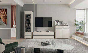 Тумба під телевізор Лондон RTV2S 495х1500х425мм кашемір + антрацит Гербор, фото 3