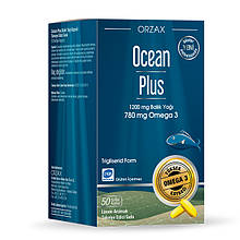 Дієтична добавка OMEGA 3 Orzax Ocean Plus, рибний жир 50 капсул