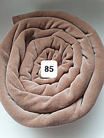 Однотонний х/б велюр темно  бежевого кольору.