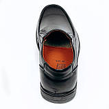 Чоловічі класичні туфлі лофери чорні шкіряні Zlett 1041 флотар чорн розмір 45, фото 6
