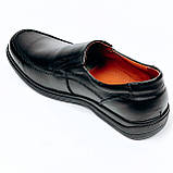 Чоловічі класичні туфлі лофери чорні шкіряні Zlett 1041 флотар чорн розмір 45, фото 7