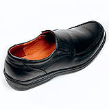 Чоловічі класичні туфлі лофери чорні шкіряні Zlett 1041 флотар чорн розмір 45, фото 5