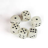 Люмінесцентні гральні кубики, що світяться в темряві 10 штук, фото 5