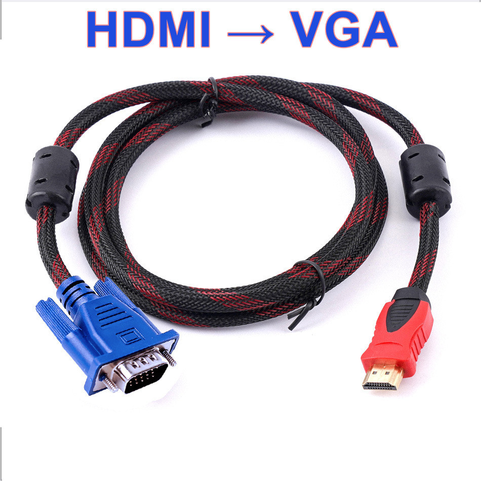 Кабель HDMI - VGA 150 см для передачі сигналу між сумісними пристроями, фото 1