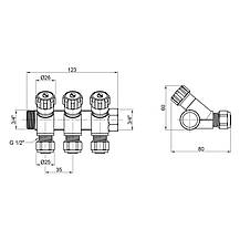 Колектор SD Plus 3/4" 3 виходи SD230W3, фото 3