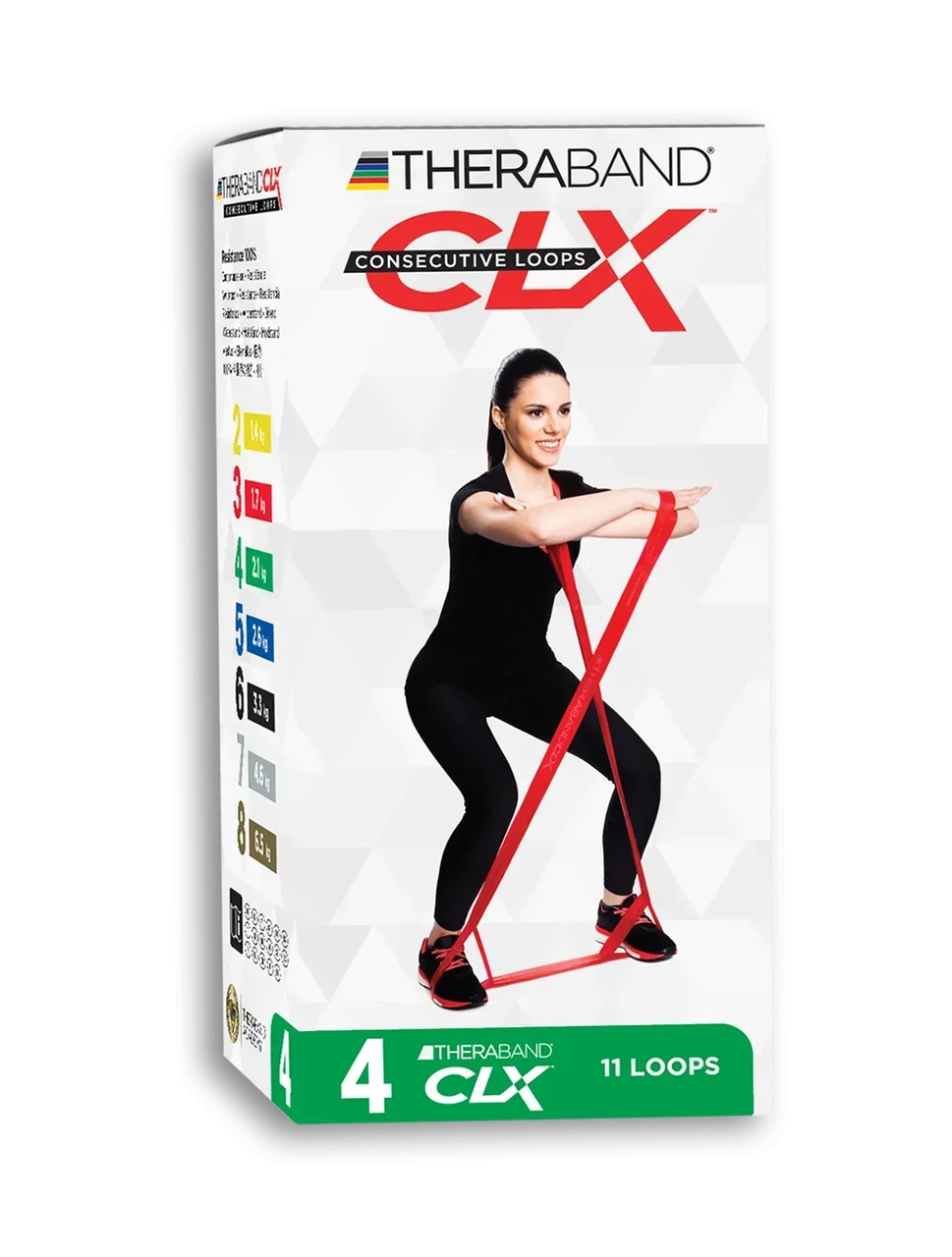 Стрічка-еспандер CLX з 11 послідовними петлями TheraBand 2,08 м x 5 см Жовта/тонка, фото 1