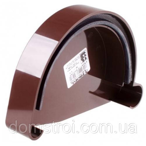 Заглушка ринви ліва PROFIL 130 коричнева