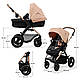Універсальна коляска 3 в 1 Kinderkraft Moov 2 Air Sand Beige (KSMOOV02BEG0000), фото 5