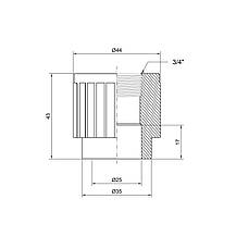 Муфта PPR Thermo Alliance 25х3/4" ВР, фото 2
