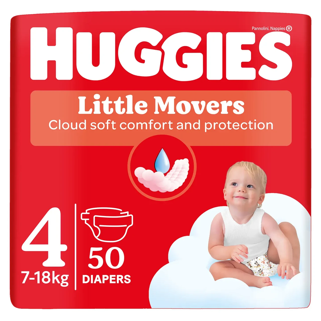 Підгузники дитячі Huggies Little Movers 4 (7-18 кг) 50 шт.