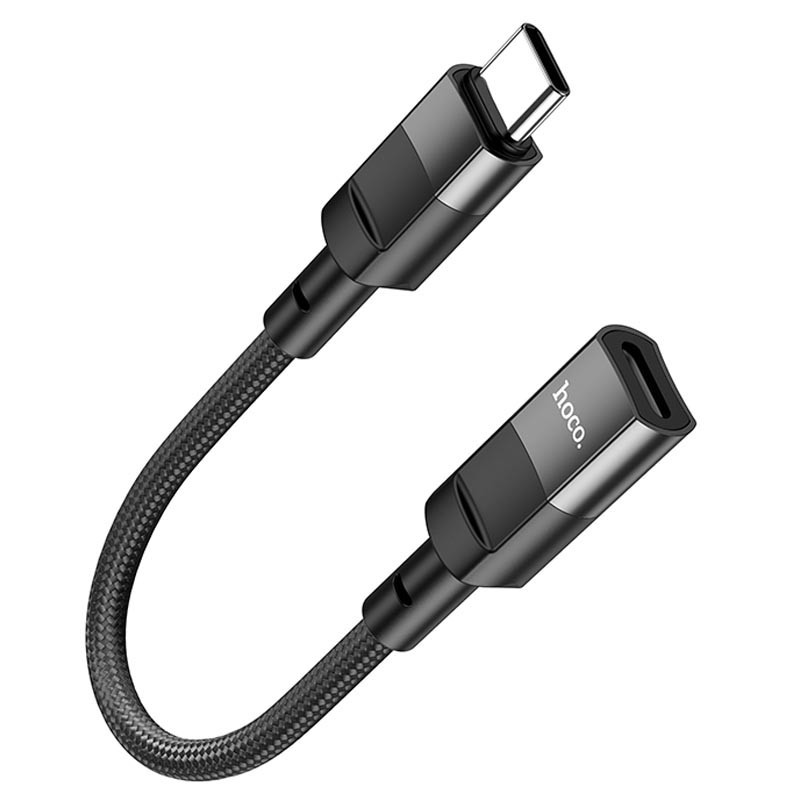 Перехідник Hoco U107 Type-C male to Lightning female (0.1m) Black