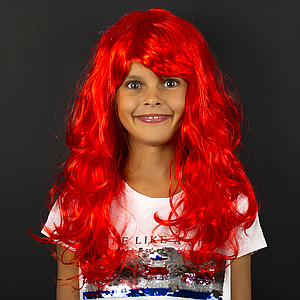 Перука карнавальна Кудряшка 50см | Червоний