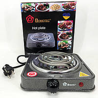 Переносна електрична кухонна плита Domotec, Плити електричні побутові 1 конфорка, Надійна кухонна плита HR-22
