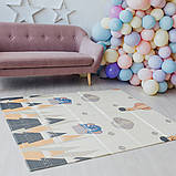 Дитячий килимок двосторонній розвиваючий Термокилимок для дітей Ігровий мат для підлоги складний 180х200, фото 2