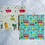 Дитячий килимок двосторонній розвиваючий Термокилимок для дітей Ігровий мат для підлоги складний 180х200, фото 6