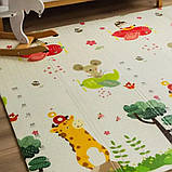 Дитячий килимок двосторонній розвиваючий Термокилимок для дітей Ігровий мат для підлоги складний 180х200, фото 7