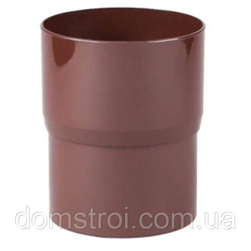 З'єднувач водостічної труби пвх PROFIL Ø100, Коричневий