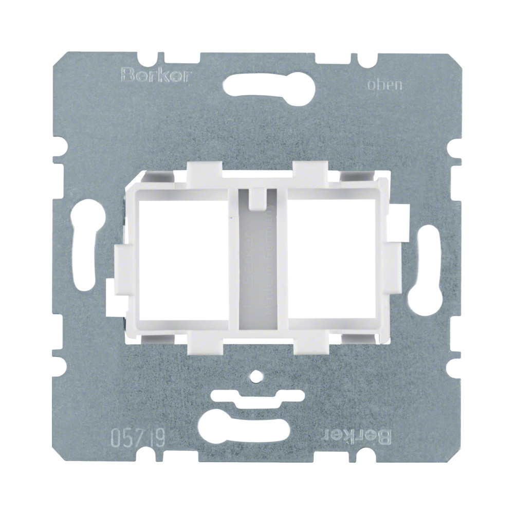 Опорна пластина для модульних розємів з білою вставкою, 2-кратна 454105 454105