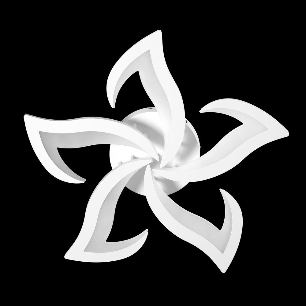 Світлодіодна стельова люстра "П'ять пелюсток", 70 Вт, білий колір