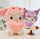 М'яка іграшка велика Кролик My Melody з серцем 65см, фото 7