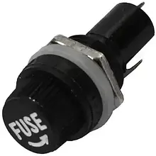 Тримач запобіжника (Fuse) TCOM, 5х20 мм, 10 А, чорний