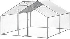 Вольєр для птахів 3х3 м, вольєр з оцинкованої сталі для курей, модульний вольєр для домашньої птиці, вольєр з ПВХ сіткою 0,9 мм,