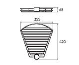 Полиця трапецієвидна Lemax антична мідь 42x35,5x6,5 см (STT420 СА), фото 2
